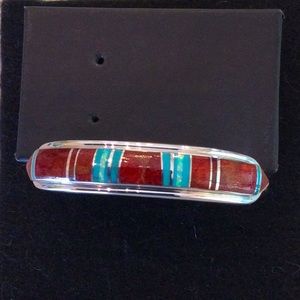 Albert Francisco Navajo Coral Silver bracelet
